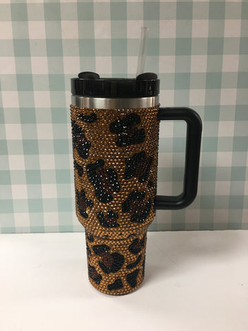 40 oz leopard tumbler