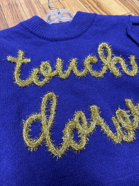 Purple Touchdown Sweater