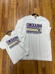 Chickasha Mascot Checkered Tee