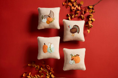 FALL MINI EMBROIDERY PILLOWS