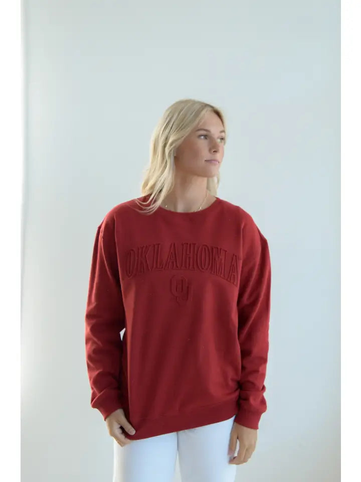 Embossed Game Day Sweatshirt - OU