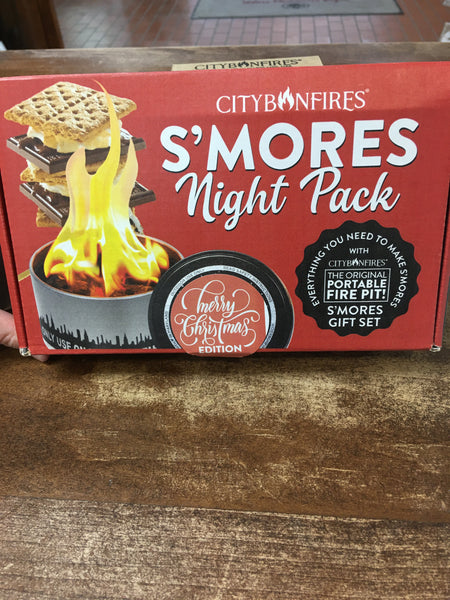 Portable fire pit & S’mores Night Pack Kit