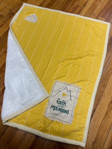 Faith can Move Mountains baby blanket