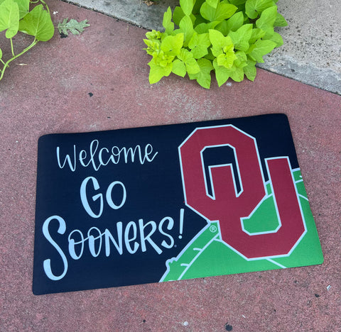 Go Sooners Door Mat