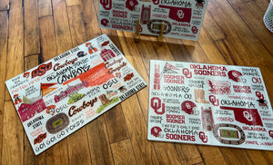 OSU/OU glass cutting board