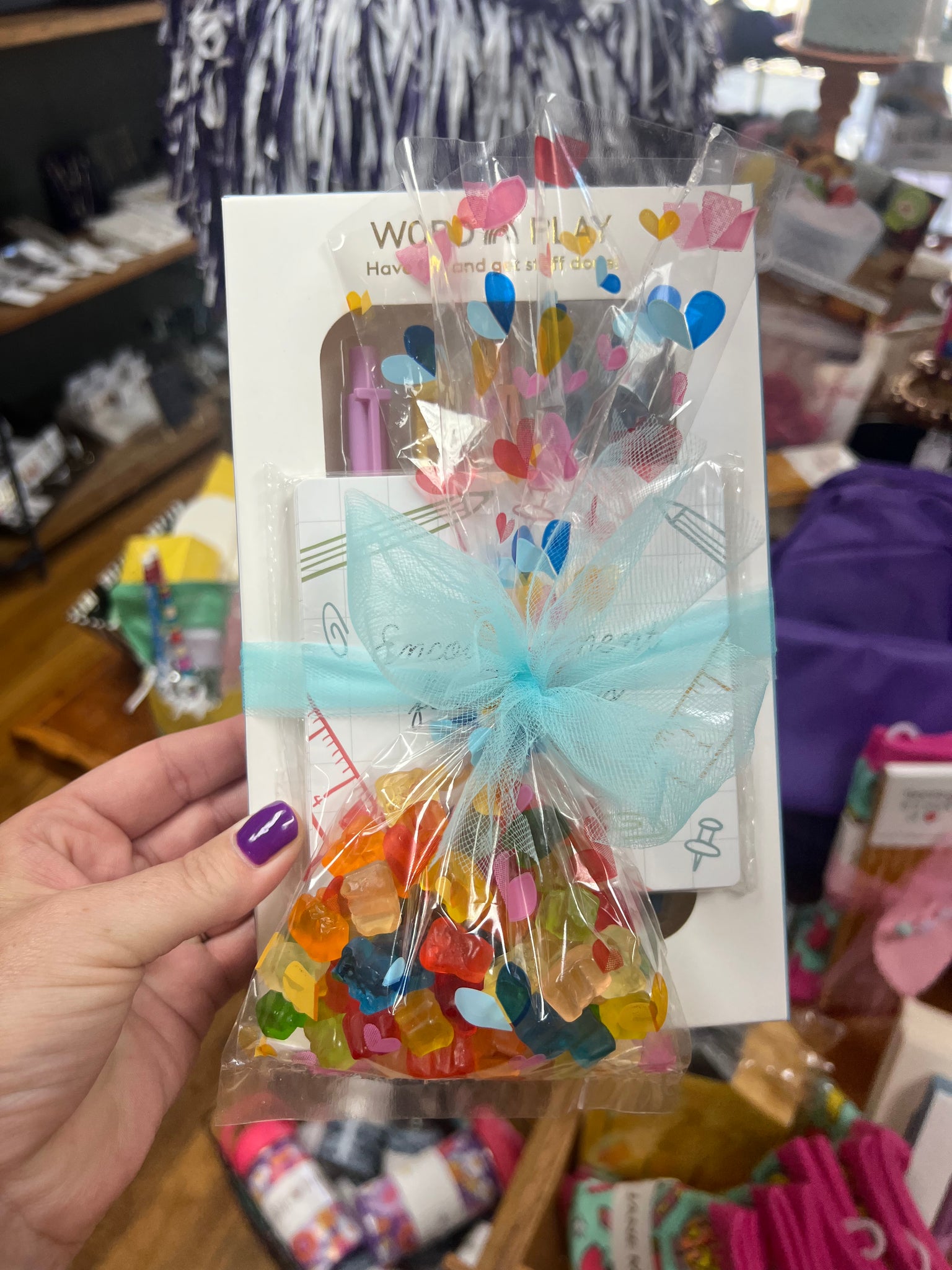 Teacher Encouragement Card Gift Set  with Gummy Bears