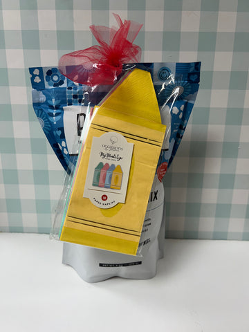 Asheville Mix popcorn and napkins gift set