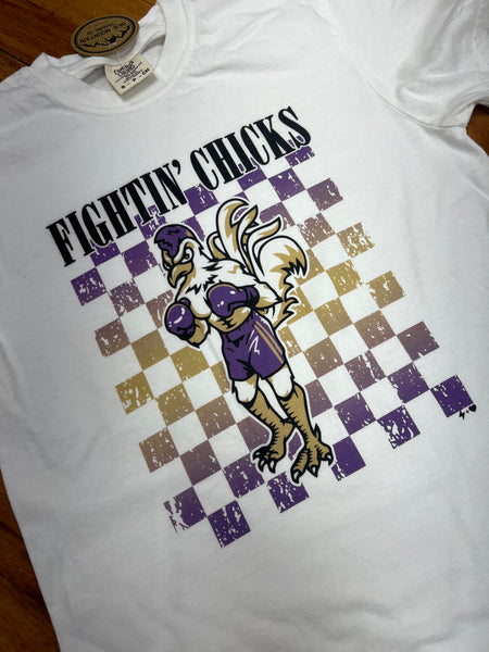 Checkered Fightn’ Chicks Tee