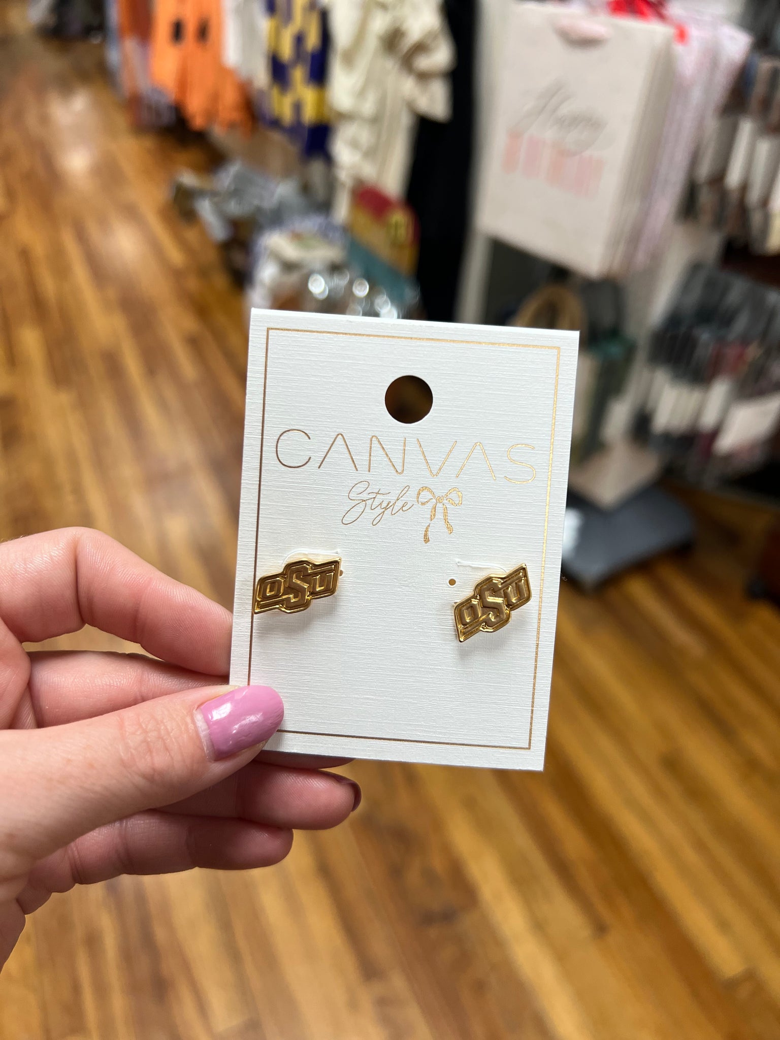 Gold OSU stud Earrings