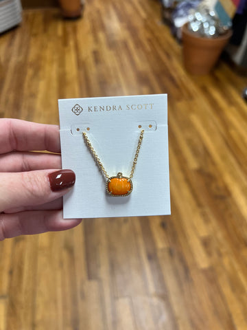 Gold pumpkin necklace