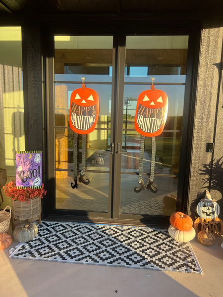 Halloween door leg dangles