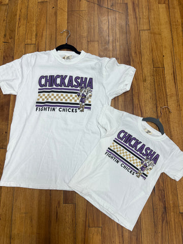 Chickasha Checkered Stipe Tee